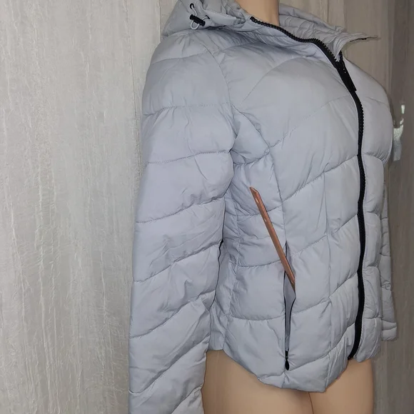Calvin Klein Women's Soft Gray Puffer Jacket Size S - Picture 6 of 16